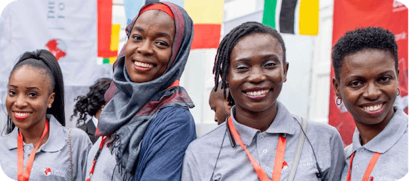 A team collaborating in an office